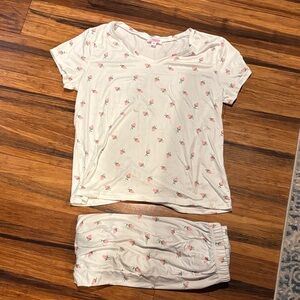 Rose bud print pjs